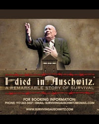 poster for I Died in Auschwitz, A Solo Play by Roger Grunwald
